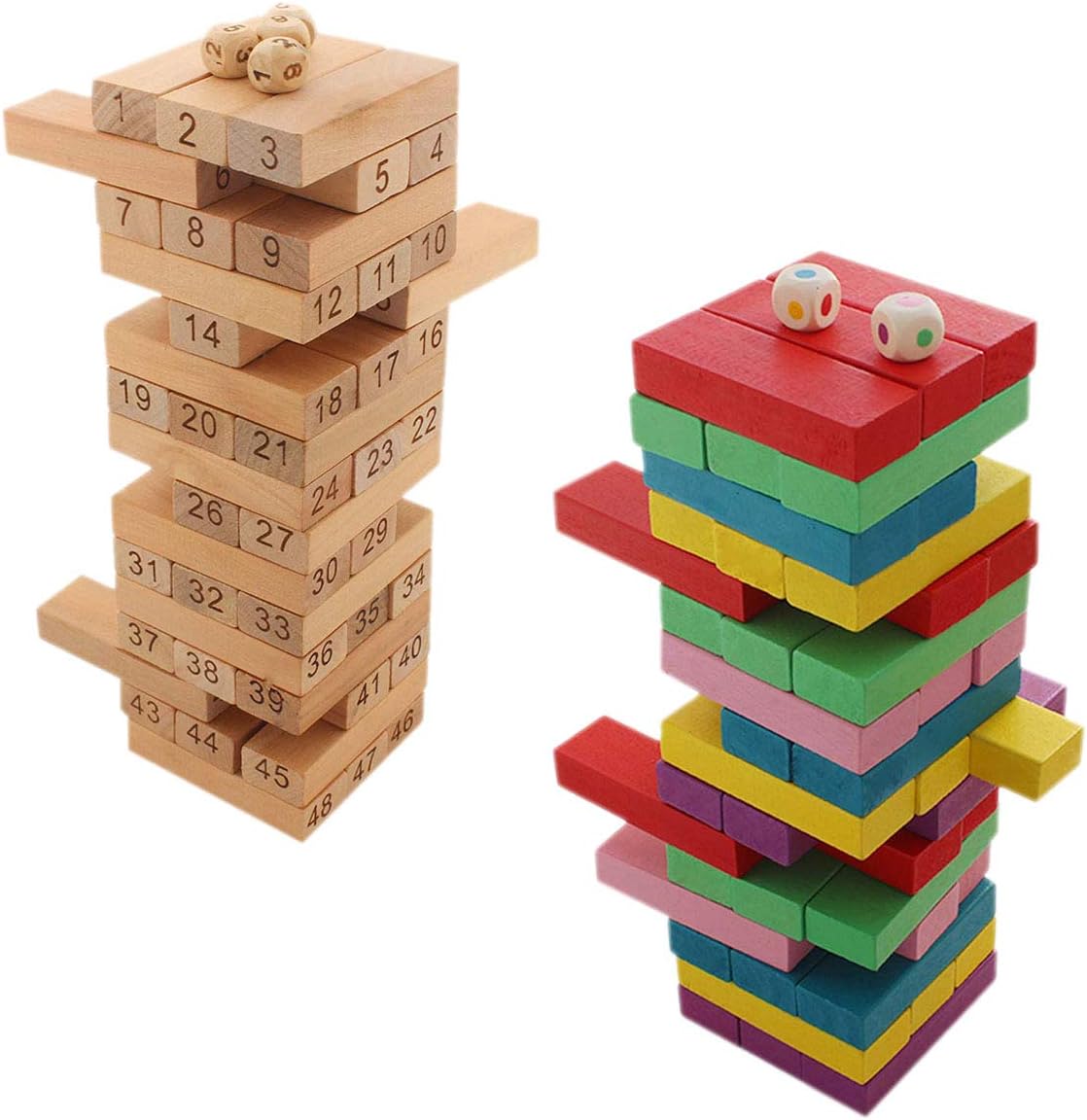 Tootpado Wooden Tumbling Tower Tall Building Dominoes Blocks (CTNG75)