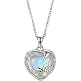 CJUDE Moonstone Necklace Filigree Teardrop Pendant Necklace Jewelry for Women