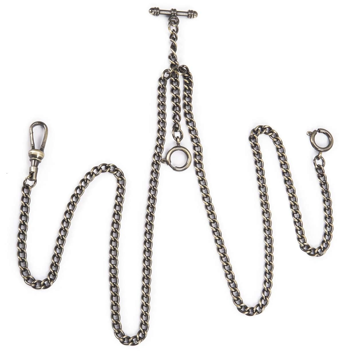 Pocket Watch Chain Double Albert TBar SIBOSUN Antique 29 Inch Chains