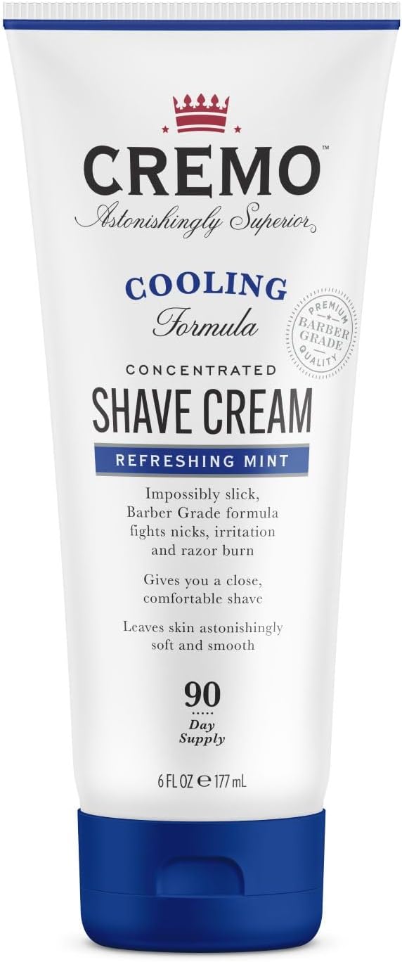 Cremo Cooling Concentrated Shave Cream for Men 177ml Peppermint Menthol Tea Tree