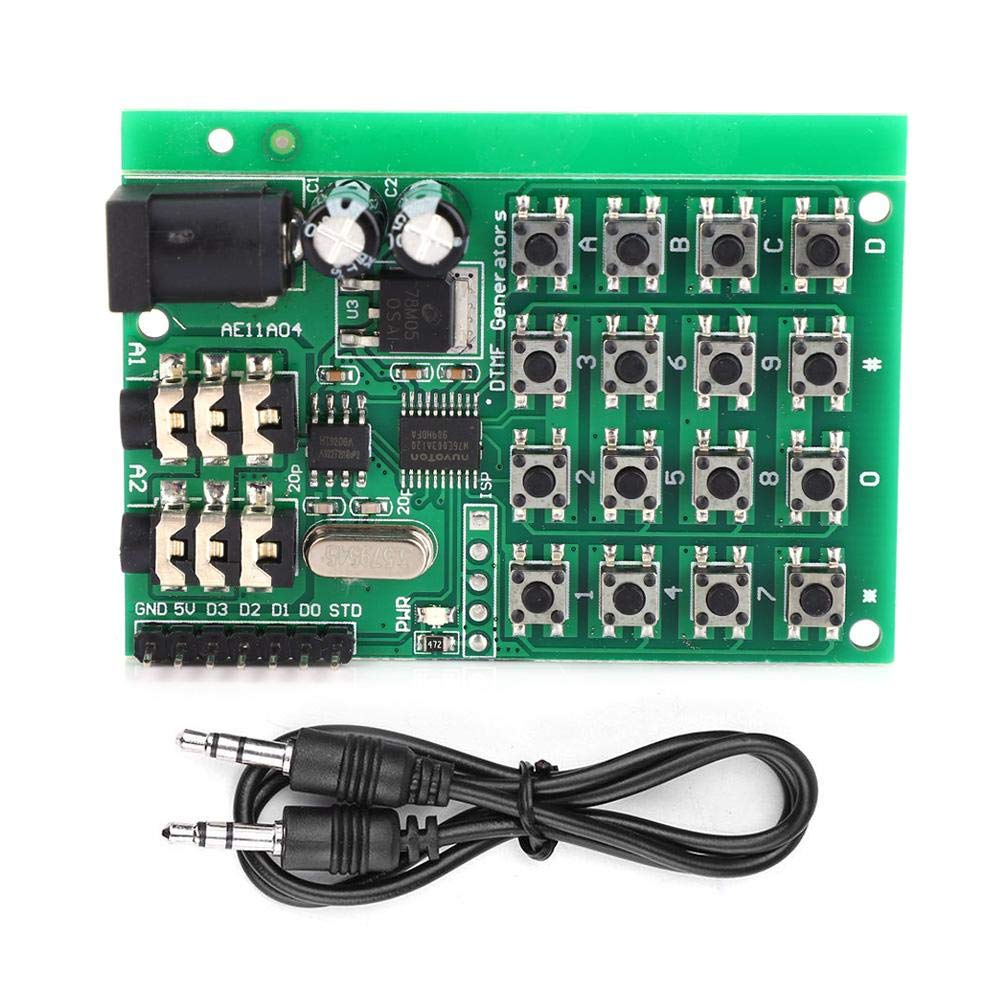 DTMF Module for Telecom Systems, Voice Encoder Decoder Board with Dual Encoder Transmitter, 5-24VDC Audio Generator Module