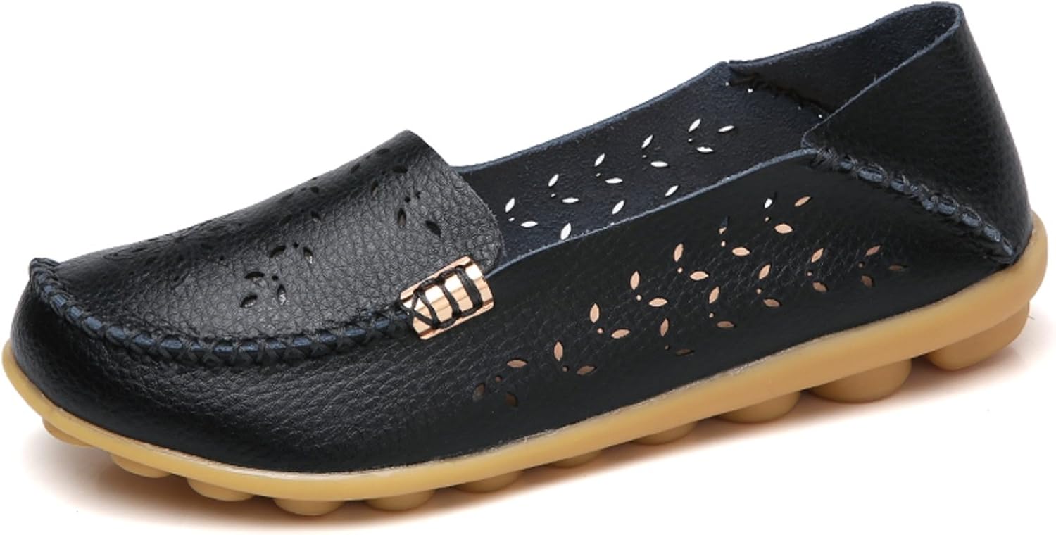 venuscelia women's natural comfort walking flat loafer