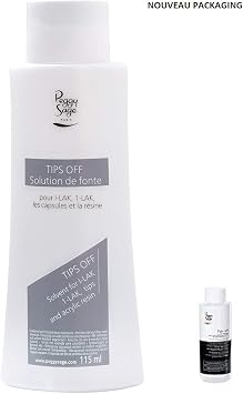 Peggy Sage Tips Off Dissolvant Pour Vernis Semi Permanent Capsules Et Résines 115ml 146003