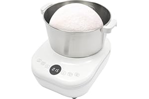 BEUIOSLYR Electric Dough Maker with Ferment Function, Commercial & Home Dough Kneading Machine 5L/169oz Stainless Steel Mixer With Auto Timer & Touch Control for Bakeries, Restaurants, Home Kitchens (White)