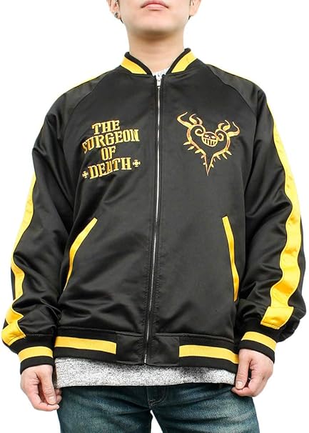 Amazon ワンピース One Piece スカジャン メンズ 大きいサイズ トラガルファーロー サテン ラグラン 刺繍 ブルゾン コート ジャケット 通販