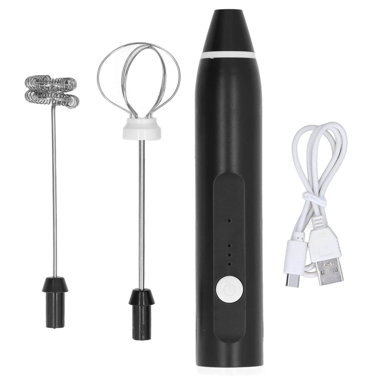 Hand Blender, Cordless Electric Milk Frothers Automatic Cream Blender with 2 Eggbeater Heads(A)
