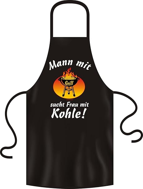 Schürze Grillschürze Kochschürze Mann Mit Grill Sucht