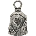 Guardian Bell Grim Reaper Good Luck Bell w/Keyring & Black Velvet Gift Bag | Motorcycle Bell | Lead-Free Pewter | Good Luck Gift to Friends & Family | Bike Bell | Made in USA