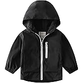Volunboy Toddler Boys Hooded Fleece Lightweight Windbreaker Jackets Zip Up Windproof Fall Winter Hoodie Outerwear Coat