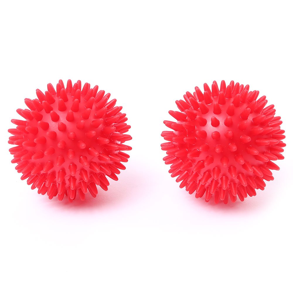 66fit Spiky 8cm Hard Massage Balls x 2pcs - Trigger Point Reflexology Stress Release