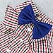 Fitwarm Western Plaid Shirts for Dog Clothes Pet Polo Apparel + Wedding Bow, Red, Medium