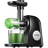 Juicer Machines, Aicok Slow Masticating Juicer Extractor Easy to Clean, Quiet Motor & Reverse Function, BPA-Free, Cold Press