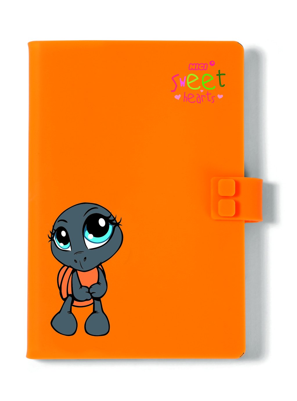 Nici 38692 Sweethearts Notebook A6 Lined Turtle with Removable Silicone Cover