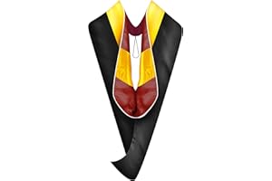 GRADWYSE Master of Science Master Hood M.S. Golden Yellow Graduation Master Degree Hood, Various College Colors Available