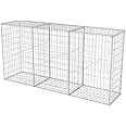 vidaXL Gabion Basket Steel 78.7" Outdoor Garden Patio Wall Wire Fence Cage