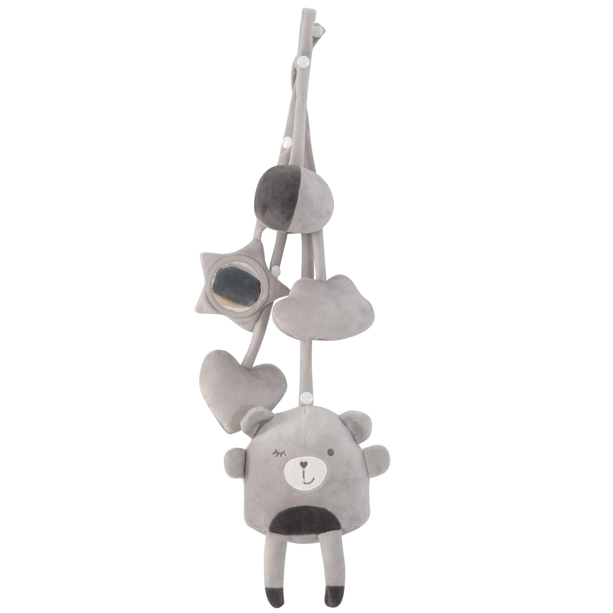 roba 'Lil Cutie Sammy' Playset - 5 Play Figures for attaching to Play & Montessori Play Arch - Hanging Activity Toys - Grey