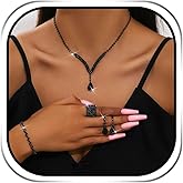 Sixexey Rhinestone Jewelry Set Black Crystal Jewelry Sparkly Party Prom Costume Jewelry Accessories for Women