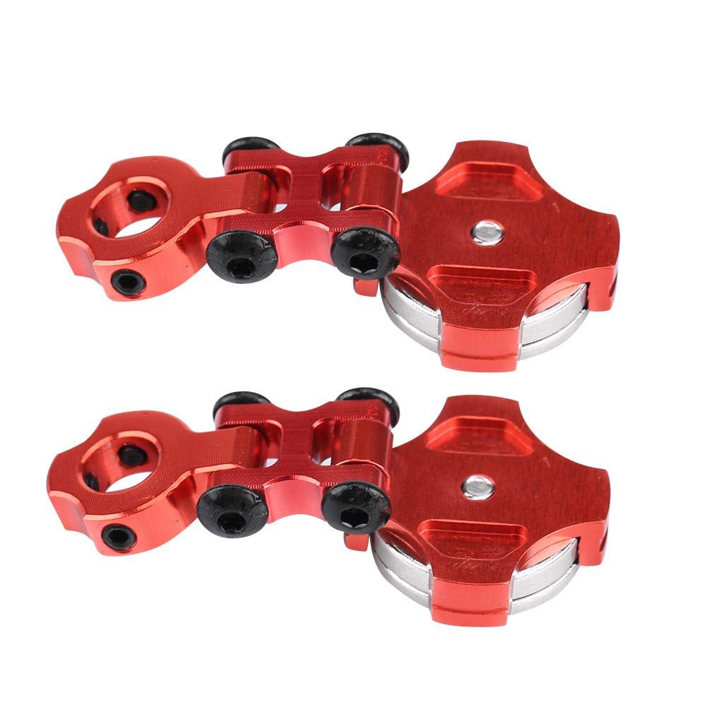 Zouminyy CHICIRIS 2Pcs Metal Magnetic Stealth Body Post Mount for RC Car Model Vehicle Accessories (Red)