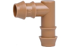 Arfun 20-Pack Drip Irrigation Barbed Elbow Fittings, Fits 1/2”, 17mm .600” ID Drip Tubing