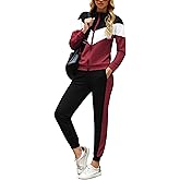 Marvmys Women's Tracksuit Set 2 Piece Sweatsuit Outfits Long Sleeve Zip Up Lounge Jogger Set with Pocket