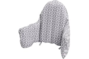 LOMGWUMY High Chair Cushion, for IKEA High Chair Cushion, Cushion High Chair, for IKEA Highchair Cushion for IKEA Antilop Highchair, Built-in Inflatable Cushion, Baby Sitting More Comfortable (Grey Crocodile)