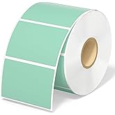 MUNBYN Green 2.25x1.25in Thermal Labels, 1000/Roll - Direct Thermal Paper, Self-Adhesive, Multi-Purpose, Strong Compatibility, BPA & BPS Free