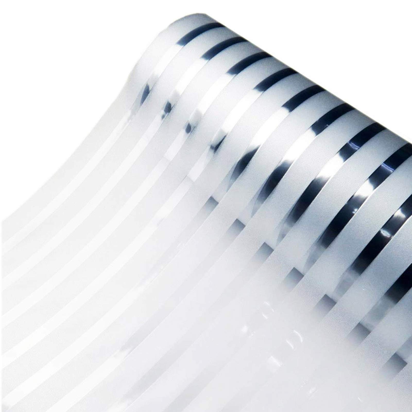 Zindoo Window Films Privacy Non-adhesive Office Glass Stripe Film Static Cling Privacy For All Kinds of Smooth Glass Surface Window Sticker 90cm x 200cm