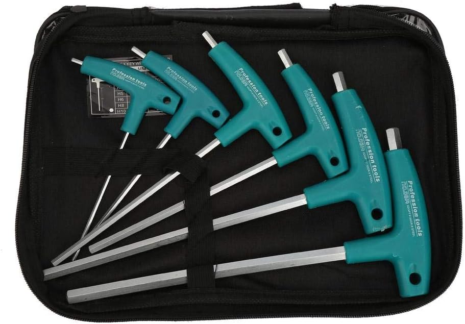 6pcs T Shape Allen Hexagonal Wrench Set, H-3/4/5/6/8/10 Handle Hex Screwdriver