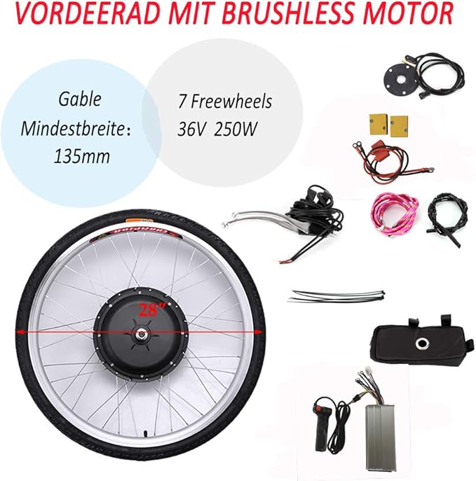 kit bicicletta elettrica 24 1000w 48v