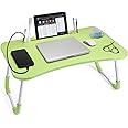 Slendor Laptop Desk Foldable Bed Table Folding Breakfast Tray Portable Lap Standing Desk Notebook Stand Reading Holder for Bed/Couch/Sofa/Floor