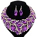 African Beads Jewelry Sets Women Bridal Crystal Statement Necklace Earring Jewelry Sets