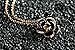 Dazzle flash Black Flower Pendant Necklace Rose Gold Plated Costume Fashion Jewelry Sets for Women