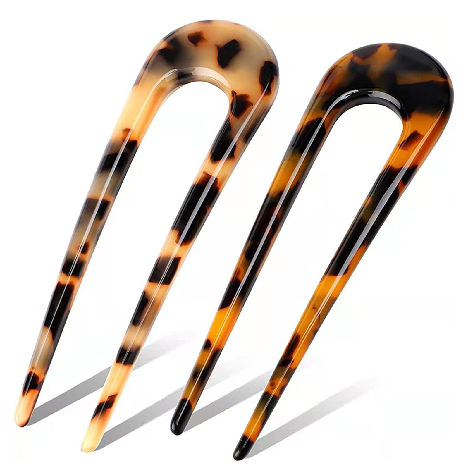 2 Pack Hair Fork French Pins For French Twist U Shaped Hair Pin Fork Sticks 2 Prong Updo Chignon Pin for women fiona franchimon hairpin,u shaped hair pin french,hair pins for women updo