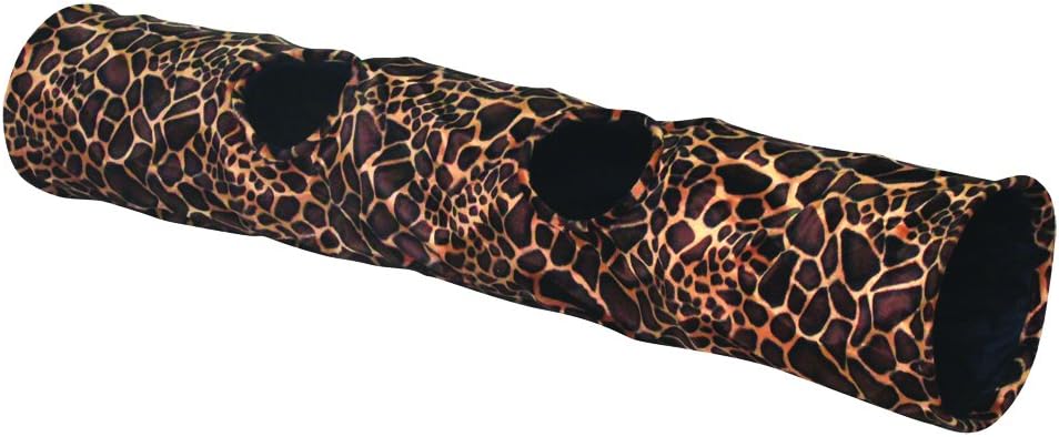 PetPals Group Giraffe Print Crinkle Tunnel, 51 x 9 x 9