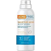 AcneFree Salicylic Acid Body Spray, Pore Clarifying Solution for chest and back, 5 Ounce