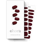 ohora Semi Cured Gel Nail Strips | Burgundy, Solid | N Classic Burgundy | Fall Nails, Burgundy Nails, Salon-Quality, Works with Any Lamps, Long Lasting, Easy to Apply &amp; Remove