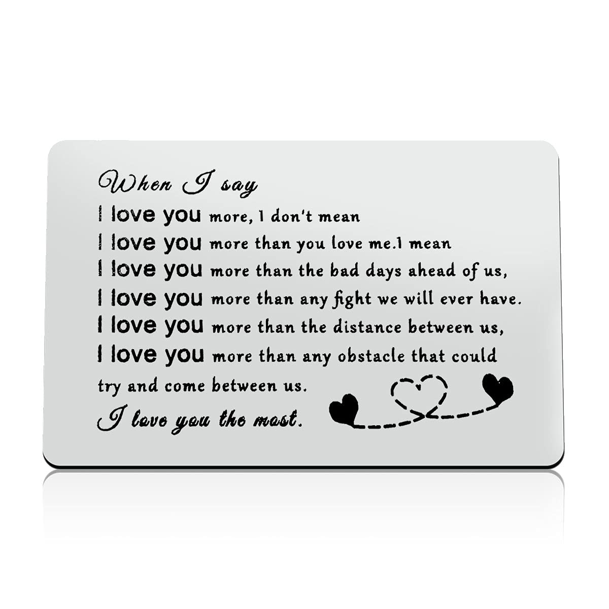 Engraved Wallet Card for Boyfriend Fiance Husband I Love You Gifts for Him Wedding Anniversary Christmas Birthday Gifts Valentines Day Gifts for Men
