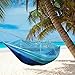 Camping Hammock, Rusee Mosquito Net Outdoor Hammock Travel Bed Lightweight Parachute Fabric Double Hammock for Indoor, Camping, Hiking, Backpacking, Backyard