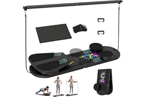 GZOOGHOME Pilates Board, Multifunctional Pilates Reformer Machine with Ab Trainer, Portable Pilates Reformer for Core & Full Body Workout, Foldable Home Gym Pilates Equipment for Women & Beginners