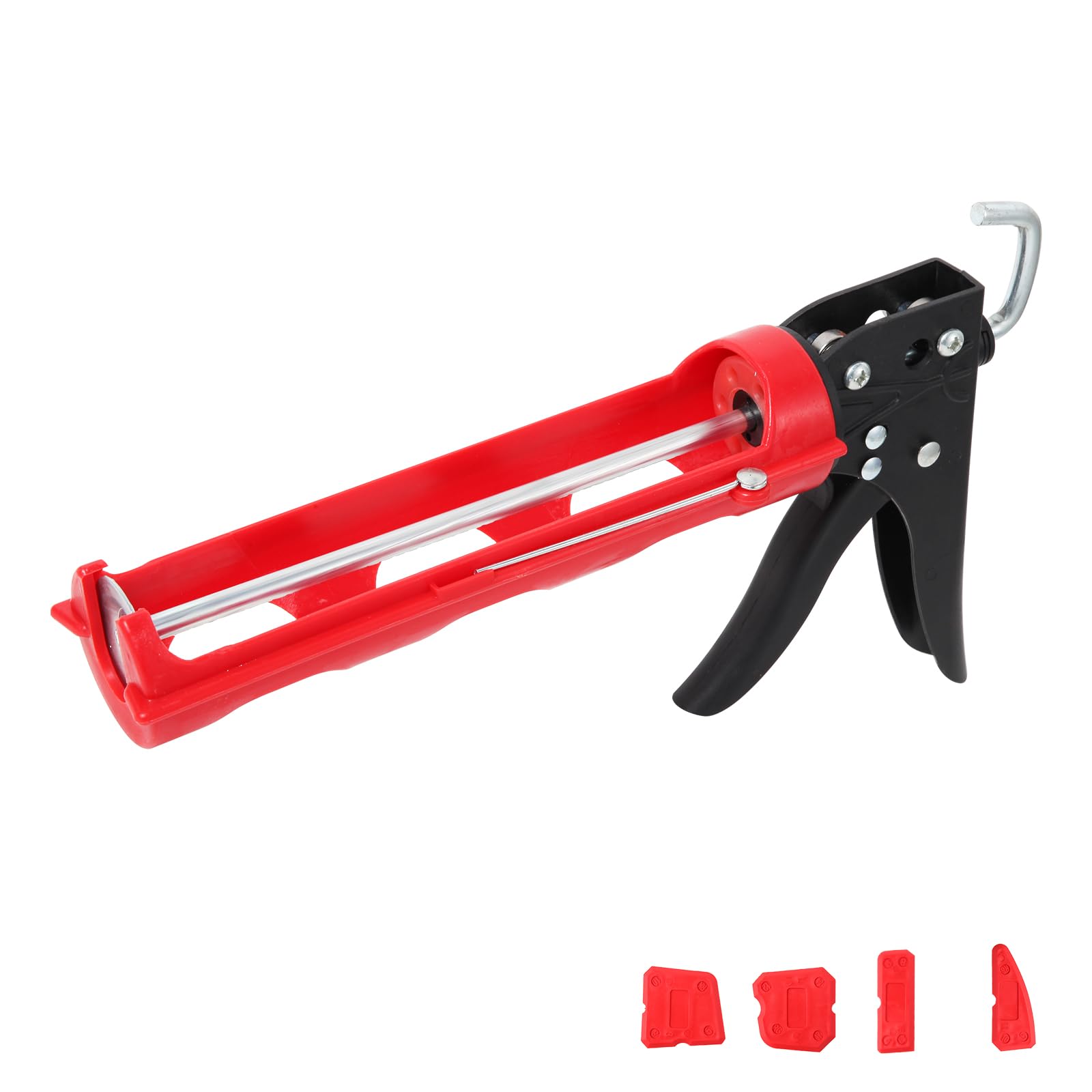 Ubrvhrt Drip-Free Caulking Gun Ratchet Rod Silicone Gun Sealant Dispenser Joint Grouting Gun 15:1 Thrust Ratio Labor-Saving Lightweight Nylon Frame Cartridge Gun for 10oz/300ml Standard Caulk Tubes