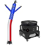 MOUNTO 20ft Air Inflatable Tube Guy Puppet Dancing Man with 1HP Blower Complete Set, 20-Feet 18Inch (US-Flag)