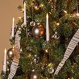 Flameless Electric LED Candles - Christmas Tree Lights - Taper Christmas Candles, Battery Operated, Remote Controlled, Set of 10 (6