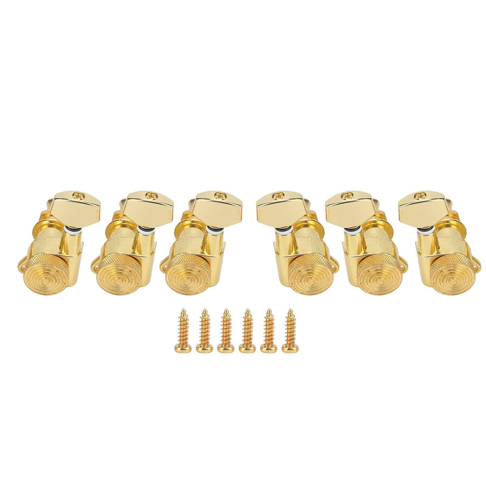 NH-XF (3L+3R) Guitar String Head, 6Pcs Guitar String Tuners for Mechanical Guitar, 3R 3L Guitar Mechanics Knobs, Guitar String Mechanics Set for Electric Acoustic Guitar