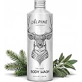 Alpine Provisions Natural Organic Body Wash for Men &amp; Women, Fir &amp; Sage | Moisturizing with aloe vera + coconut oil. Sulfate-free, vegan &amp; cruelty-free. Gentle for sensitive &amp; all skin types.