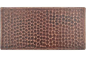 Premier Copper Products T48DBH 4-Inch x 8-Inch Hammered Copper Tile