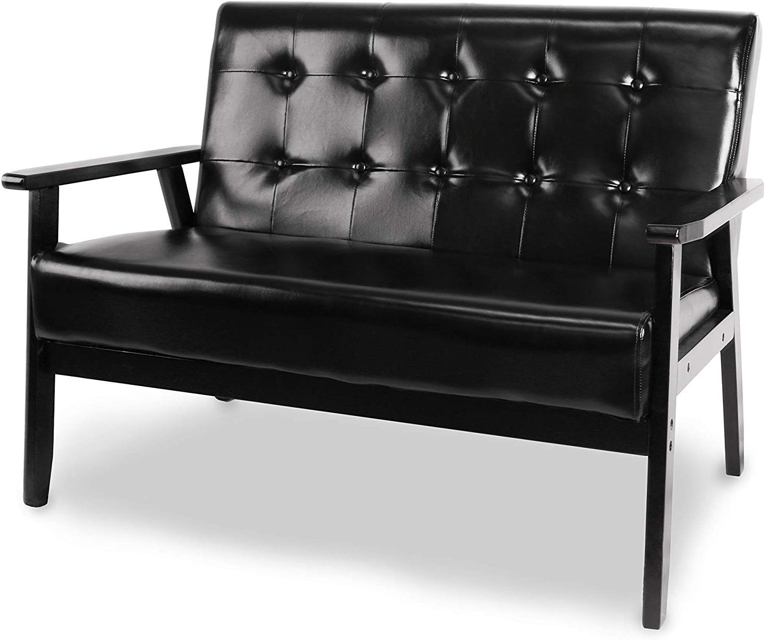 Amazon Com Mid Century Vintage Compact Loveseat Upholstered