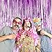 Super Z Outlet 3.2 ft x 9.8 ft Metallic Tinsel Foil Fringe Curtains for Party Photo Backdrop Wedding Decor (Light Purple)