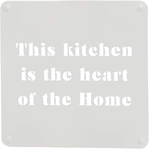 Foreside Home and Garden Foreside Home & Garden 10 inch Diameter This Kitchen is The Heart White Laser Cut Decorative Metal Wall Sign