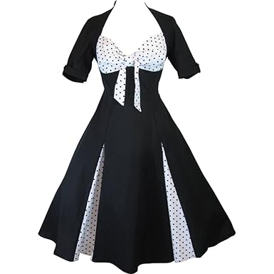 black and white spotty dress