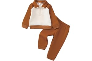 KIMI BEAR Toddler Baby Boy Clothes Long Sleeve Hoodie Plaid Flannel Shirt and Pants Set Fall Winter Outfits